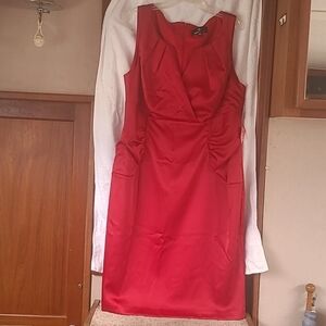 Satiny Red Ronni Nicole formal dress